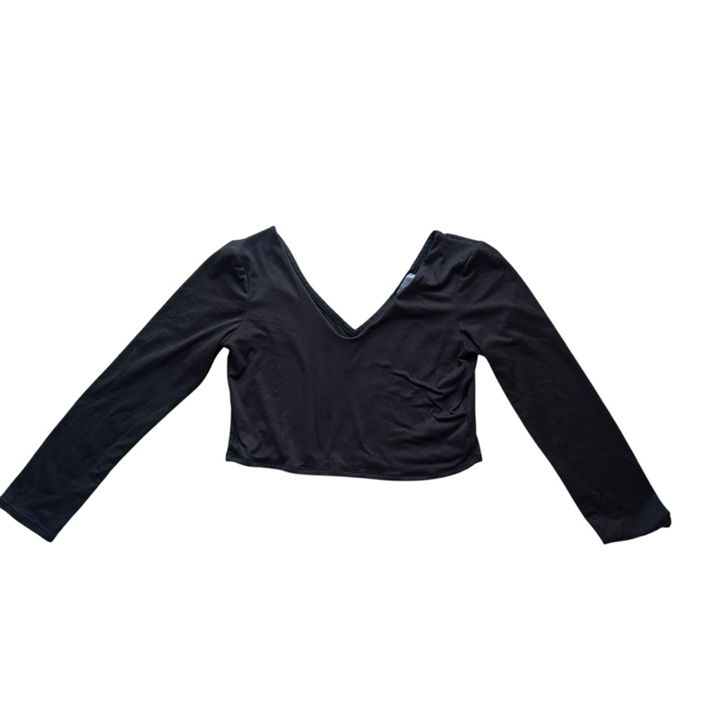 Olivia‎ Rae Black V-Neck Women's crop top size large